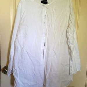 Tahari 100% linen blouse